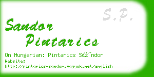 sandor pintarics business card